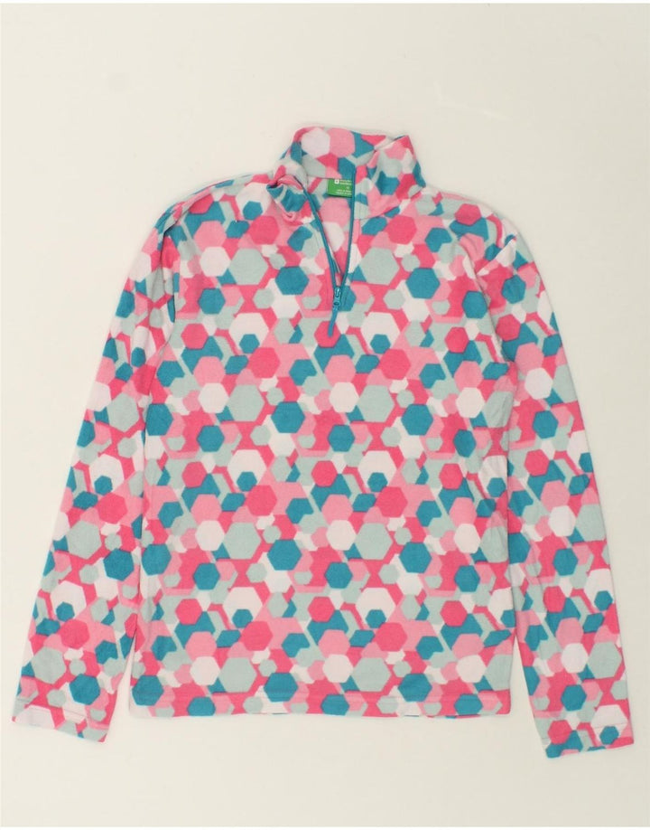 MOUNTAIN WAREHOUSE Girls Zip Neck Fleece Jumper 12-13 Years Multicoloured Vintage Mountain Warehouse and Second-Hand Mountain Warehouse from Messina Hembry 