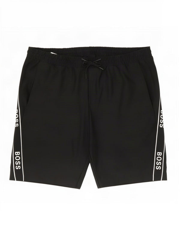 Shorts de natação masculinos Hugo Boss 3XL poliéster preto
