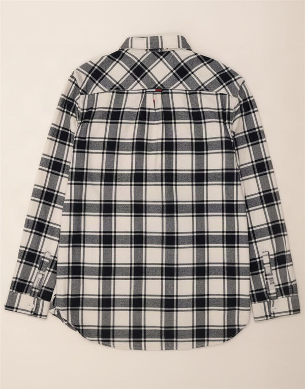 Camisa masculina de flanela Tommy Hilfiger Regular Fit grande algodão xadrez azul marinho