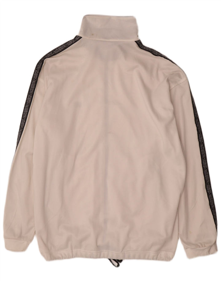 Asics Mens Tracksuit Top Jacket Grande Branco Colourblock Poliéster