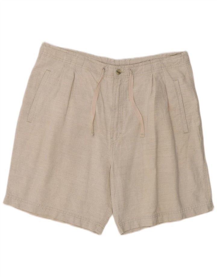 Shorts chino feminino Marks & Spencer Pegged médio W34 linho bege