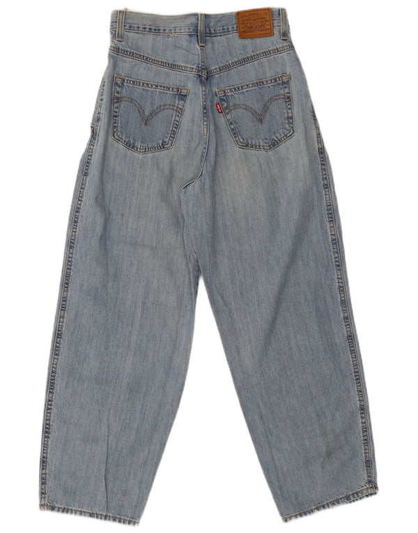 Calça jeans feminina Levi's Balloon Leg cintura alta solta W25 L25 algodão azul