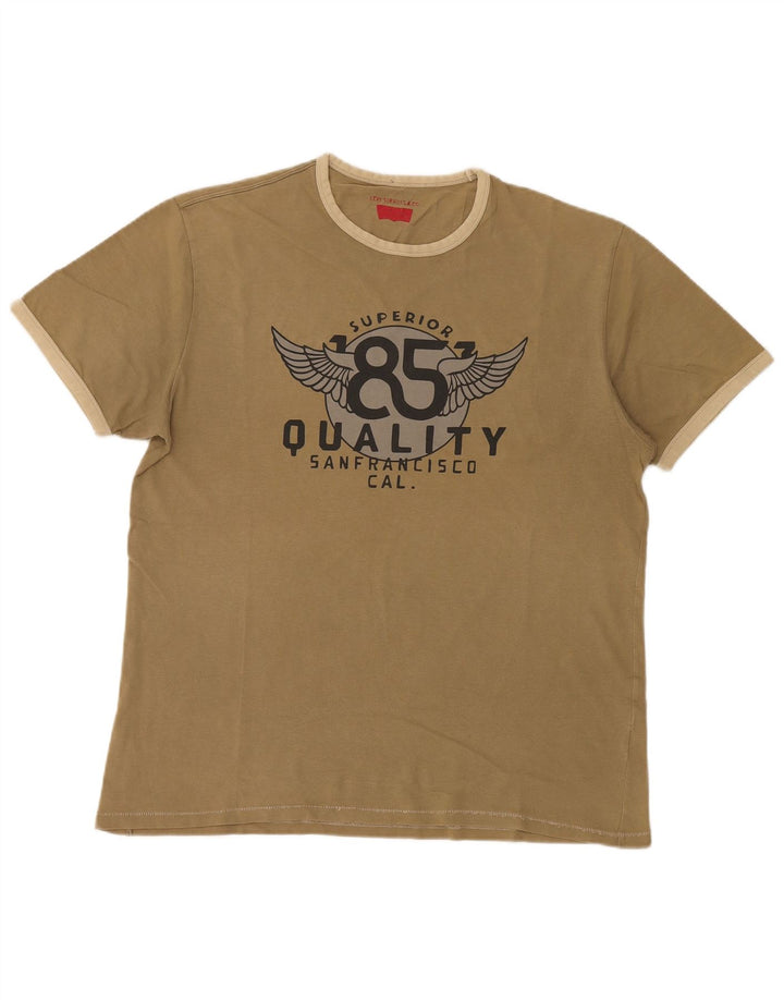 Camiseta gráfica masculina Levi's Top grande cáqui