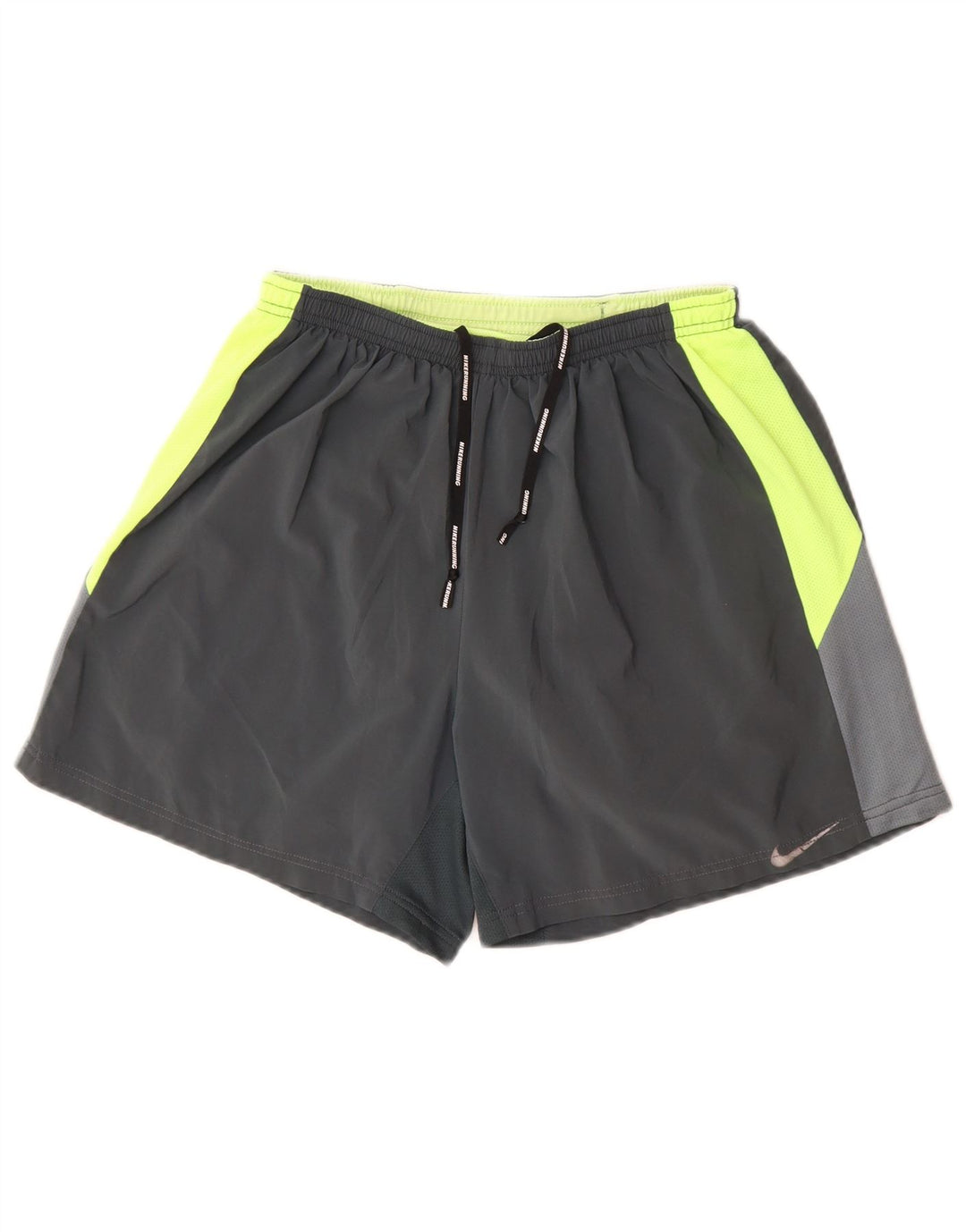 Shorts esportivos masculinos Nike Dri Fit cinza médio colorblock