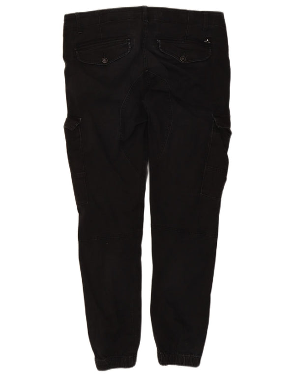 Calça cargo masculina Jack & Jones Joggers W34 L29 algodão preto