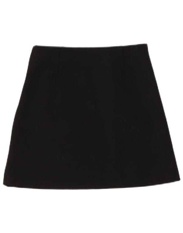 Mini saia feminina Zara XS W24 poliéster preto