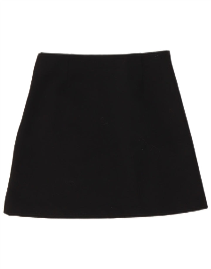 Mini saia feminina Zara XS W24 poliéster preto