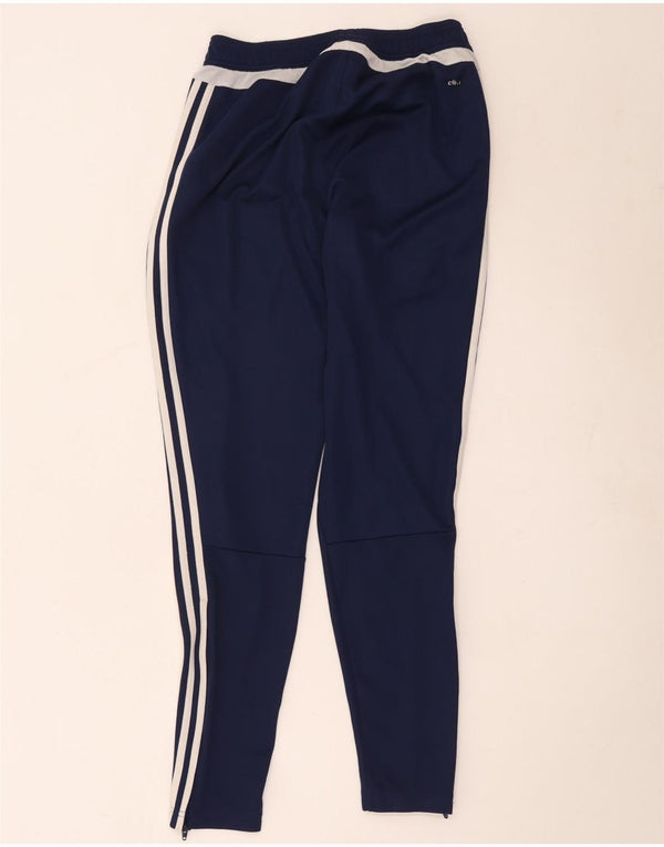 Calça de treino masculina Adidas Climacool pequena azul marinho poliéster