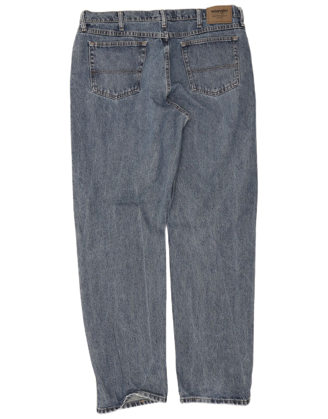 Wrangler Mens Straight Jeans W38 L34 Azul Algodão