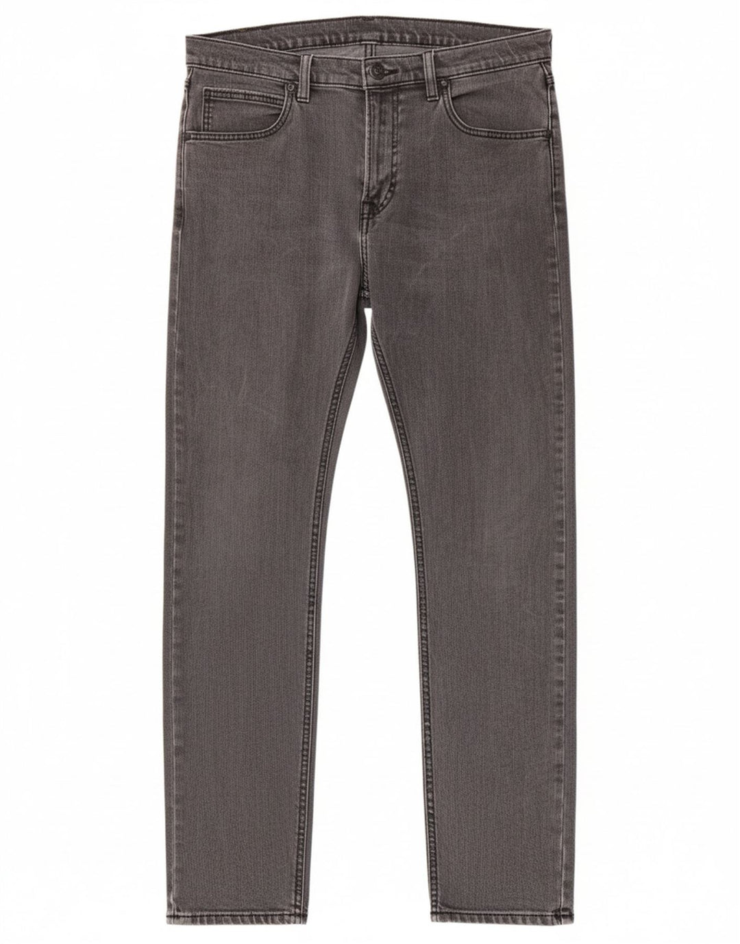 LEE Womens Luke Slim Jeans W32 L32 Cinza Algodão