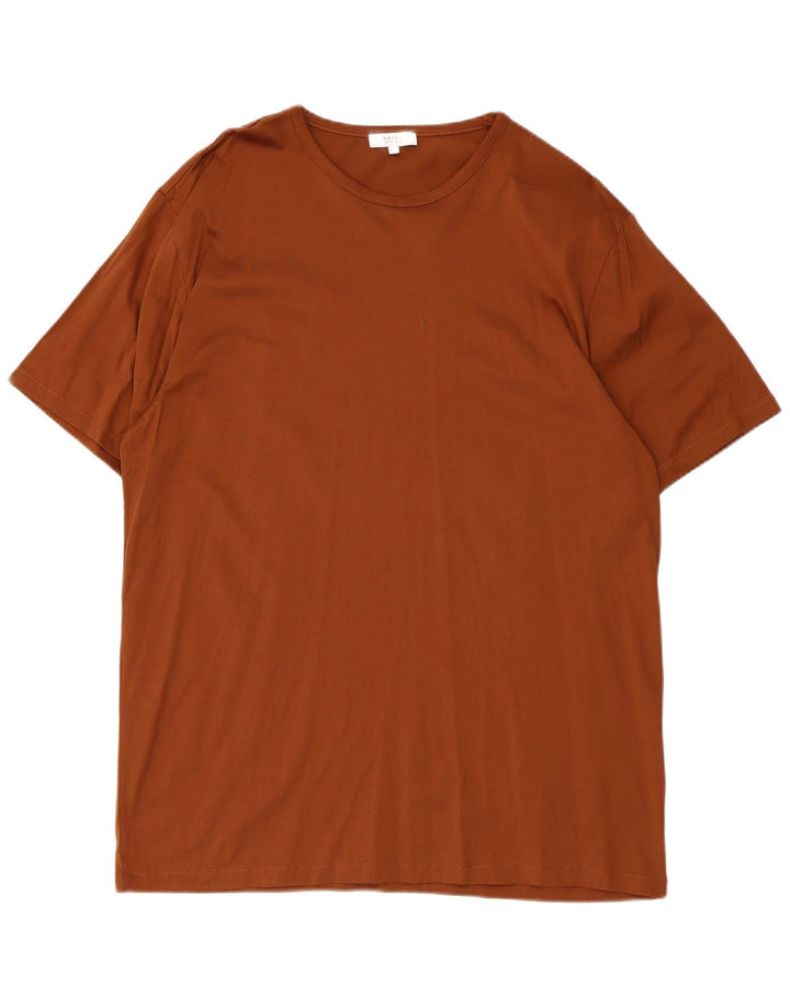 Camiseta masculina Reiss Top 2XL algodão marrom