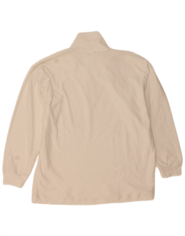 Campagnolo moletom masculino com zíper e gola XL poliéster branco