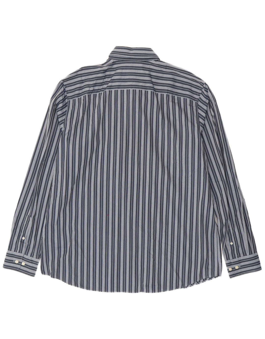 EDDIE BAUER Camisa masculina alta clássica de ajuste XL algodão listrado azul