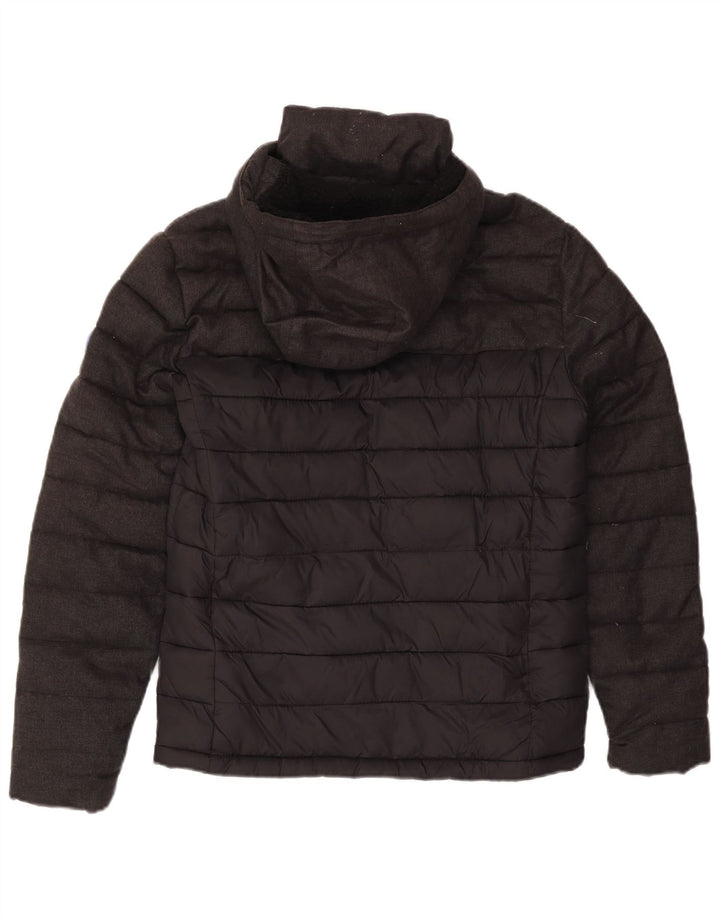 Jaqueta acolchoada com capuz masculina Superdry UK 36 poliéster cinza pequeno