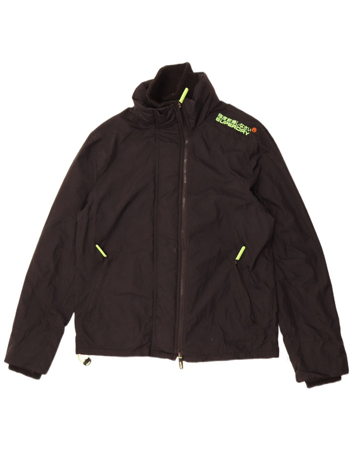 Jaqueta corta-vento masculina Superdry UK 42 XL preto nylon