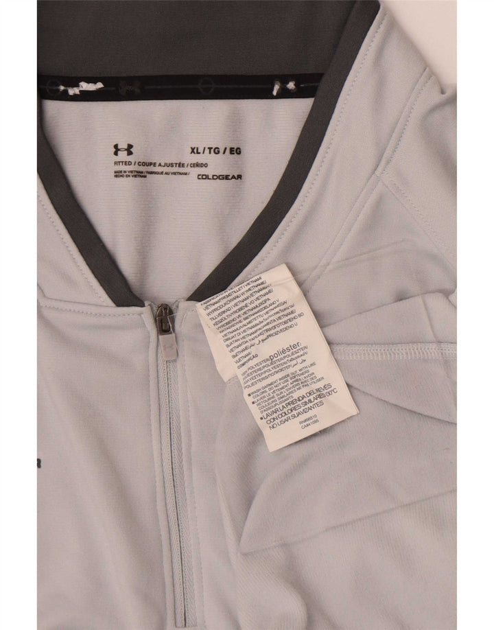 Under Armour Mens Cold Gear Pulôver Treino Top XL Cinza Colourblock