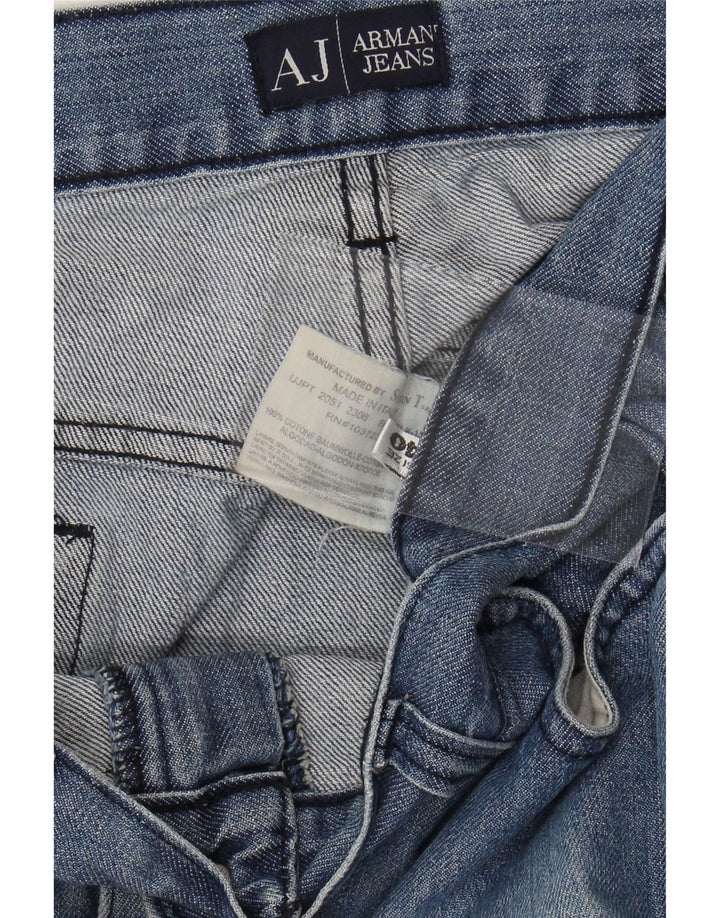 ARMANI Calça jeans reta masculina W40 L28 algodão azul