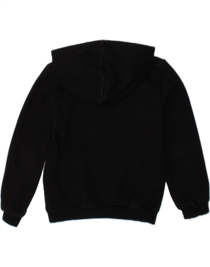 PUMA Boys Graphic Hoodie Jumper 7-8 Years Black Cotton Vintage Puma and Second-Hand Puma from Messina Hembry 