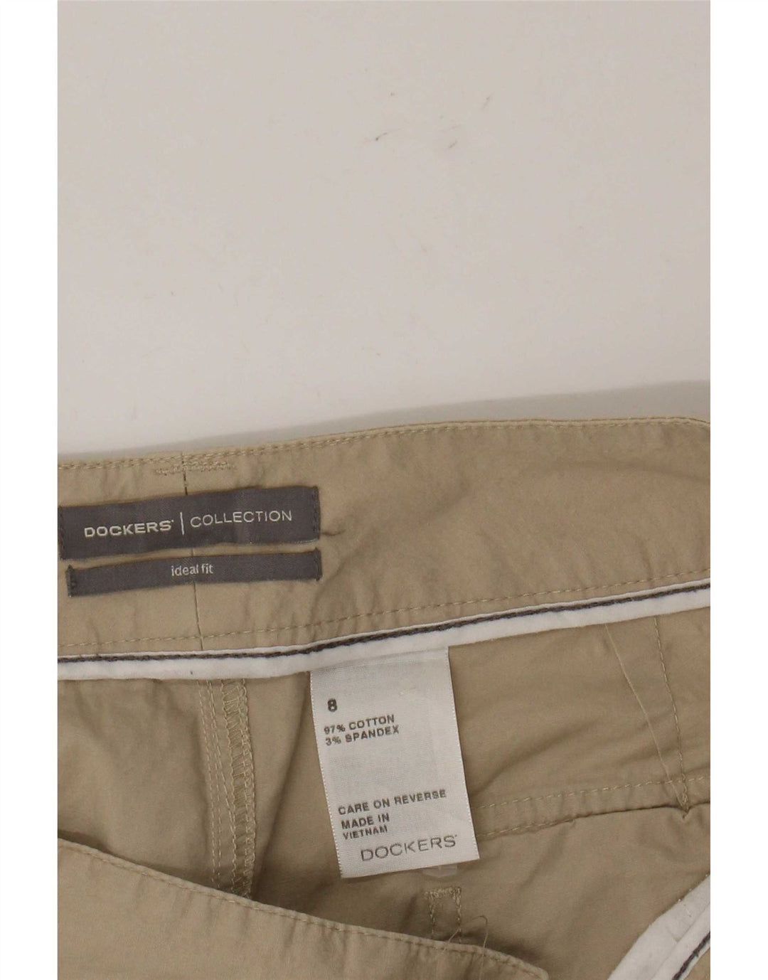 Shorts Chino Feminino Dockers US 8 Médio W30 Algodão Bege