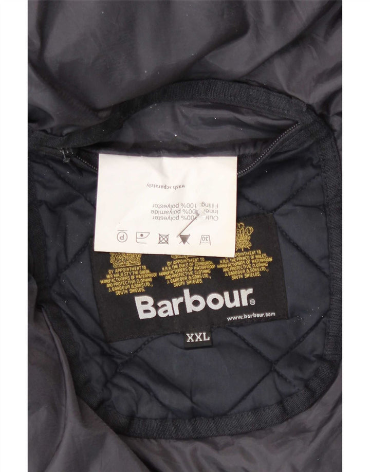 Jaqueta acolchoada masculina Barbour UK 44 2XL poliéster azul marinho