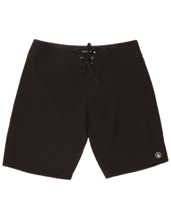 Shorts de natação masculino Volcom grande poliéster preto