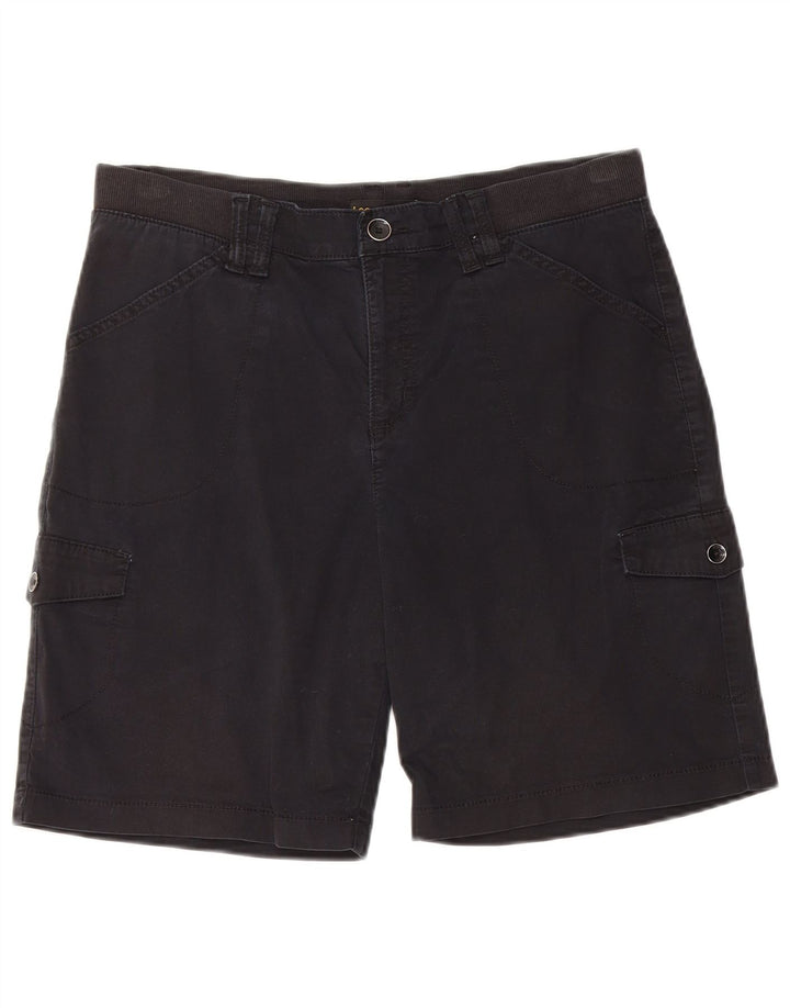 LEE Shorts cargo feminino de cintura média e ajuste relaxado W34 grande preto