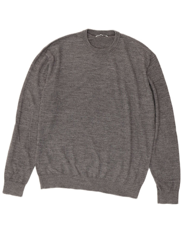Zara Suéter masculino com gola redonda XL cinza