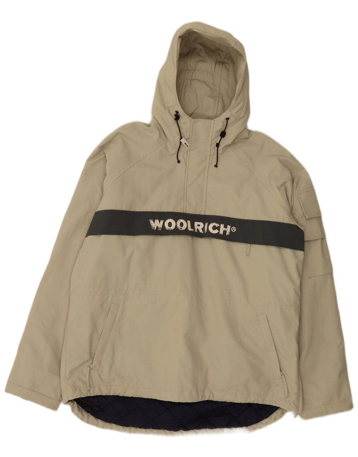 Jaqueta Woolrich masculina com capuz Anorak UK 38 Medium Khaki Colourblock