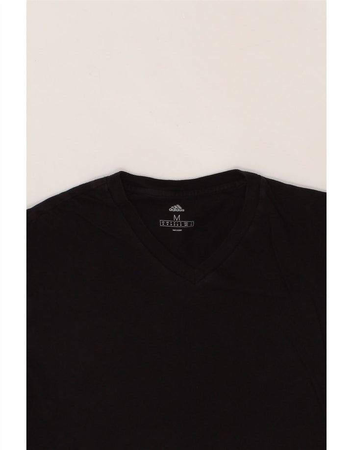 ADIDAS Mens T-Shirt Top Medium Black Cotton Vintage Adidas and Second-Hand Adidas from Messina Hembry 