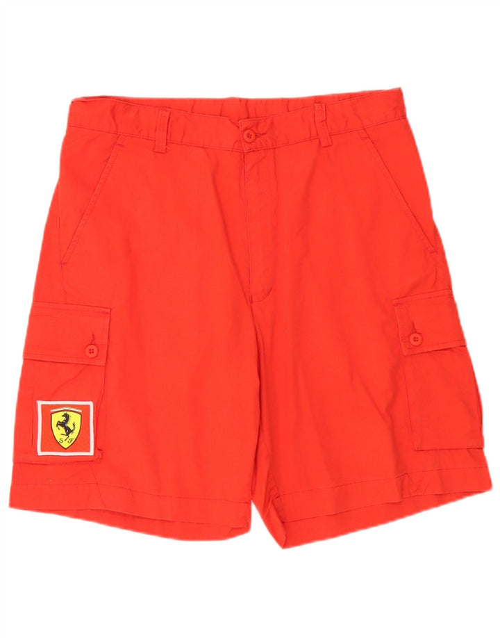 Fila Mens Ferrari Cargo Shorts IT 50 Grande W32 Algodão Vermelho