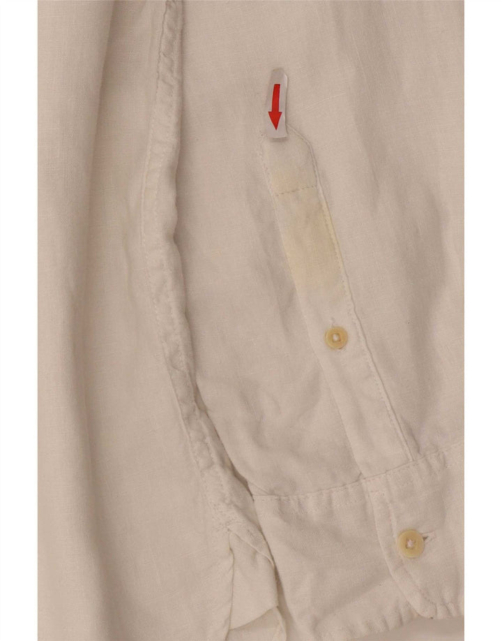 Camisa masculina Timberland Regular Fit grande linho branco