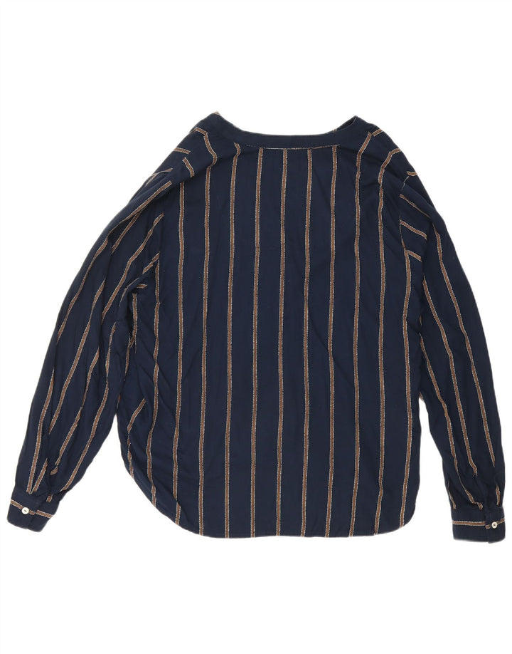 Pulôver feminino Marks & Spencer Reino Unido 14 grande listrado azul marinho