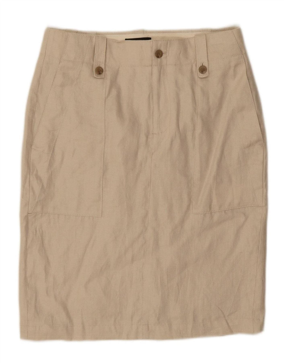 J. CREW Saia lápis feminina EUA 2 XS W30 linho bege