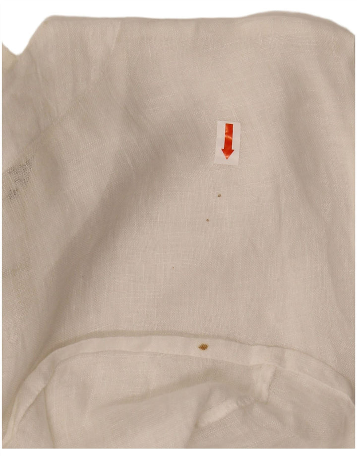 Blusa feminina VINTAGE manga curta IT 48 XL branca