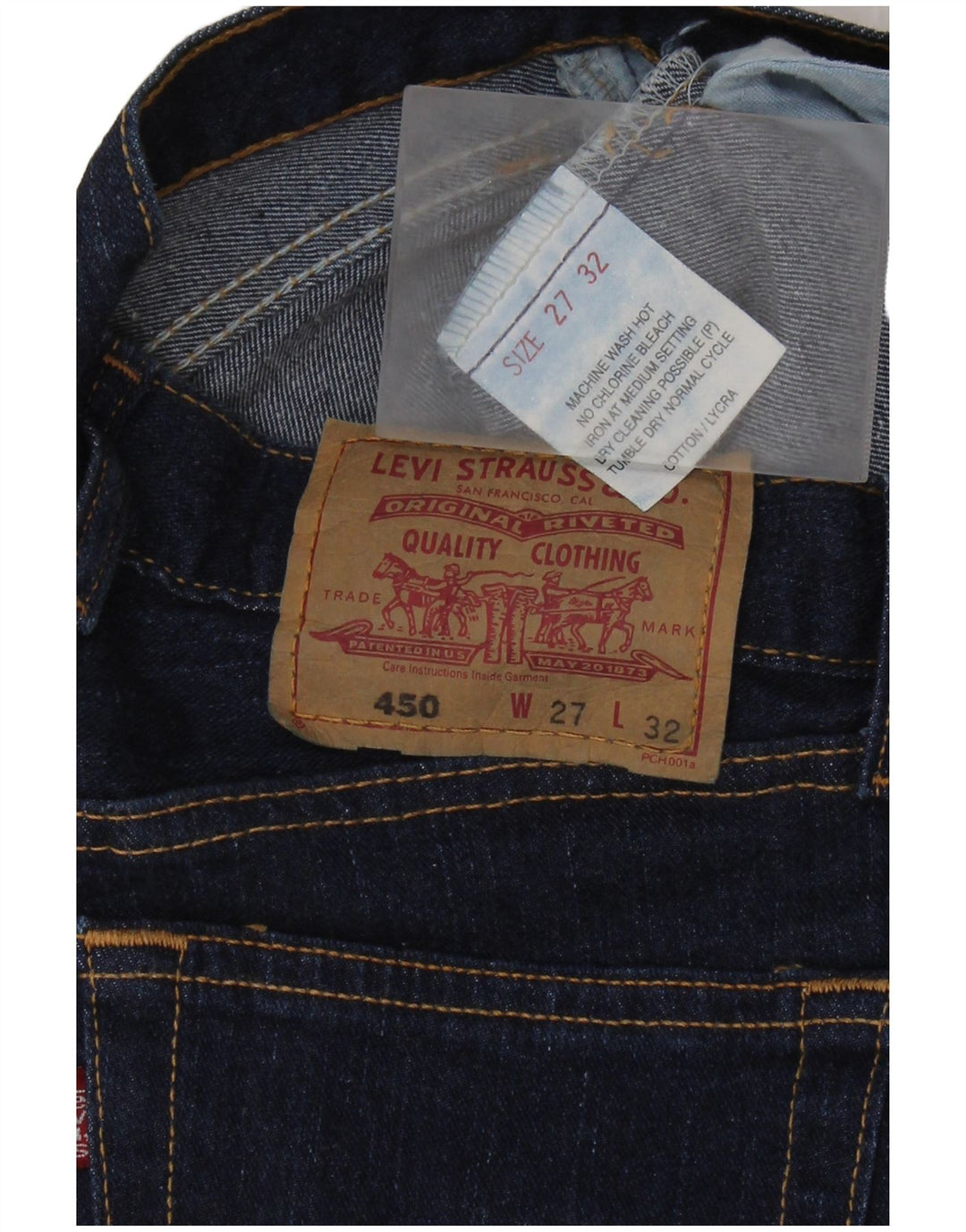 Jeans feminino LEVI'S 450 Flared W27 L32 azul marinho algodão
