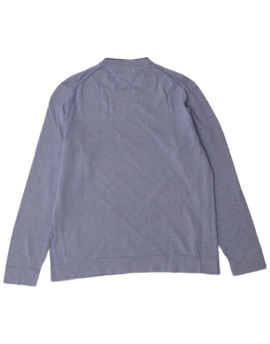 Suéter masculino TOMMY HILFIGER com gola redonda e algodão azul médio