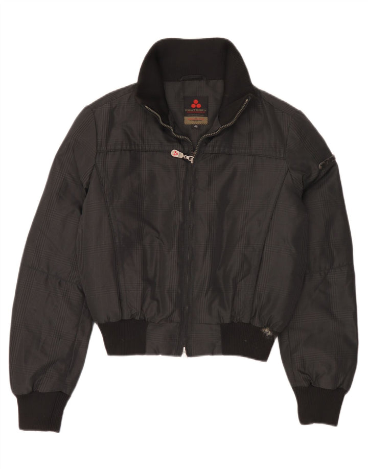 Jaqueta masculina bomber acolchoada PEUTEREY IT 46 pequena cinza houndstooth poliamida