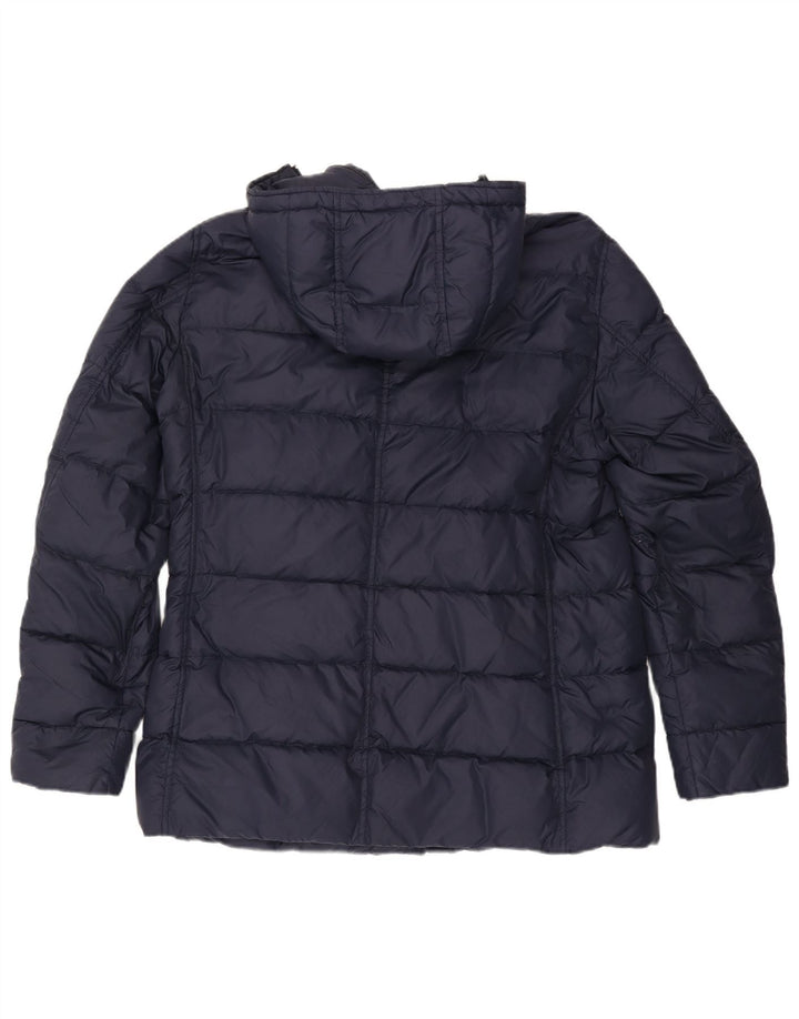 Jaqueta acolchoada masculina Herno com capuz UK 38 azul marinho médio