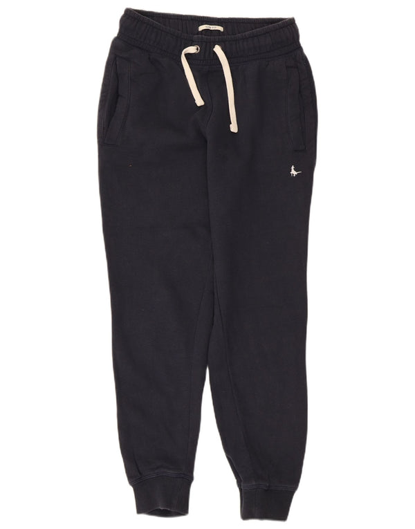 Calça de treino masculina Jack Wills Slim Fit Joggers XS azul marinho algodão