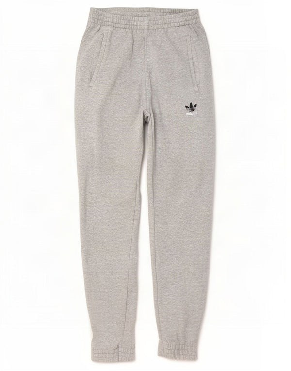 Adidas Mens Graphic Treino Calças Joggers Pequeno Cinza Flecked Algodão