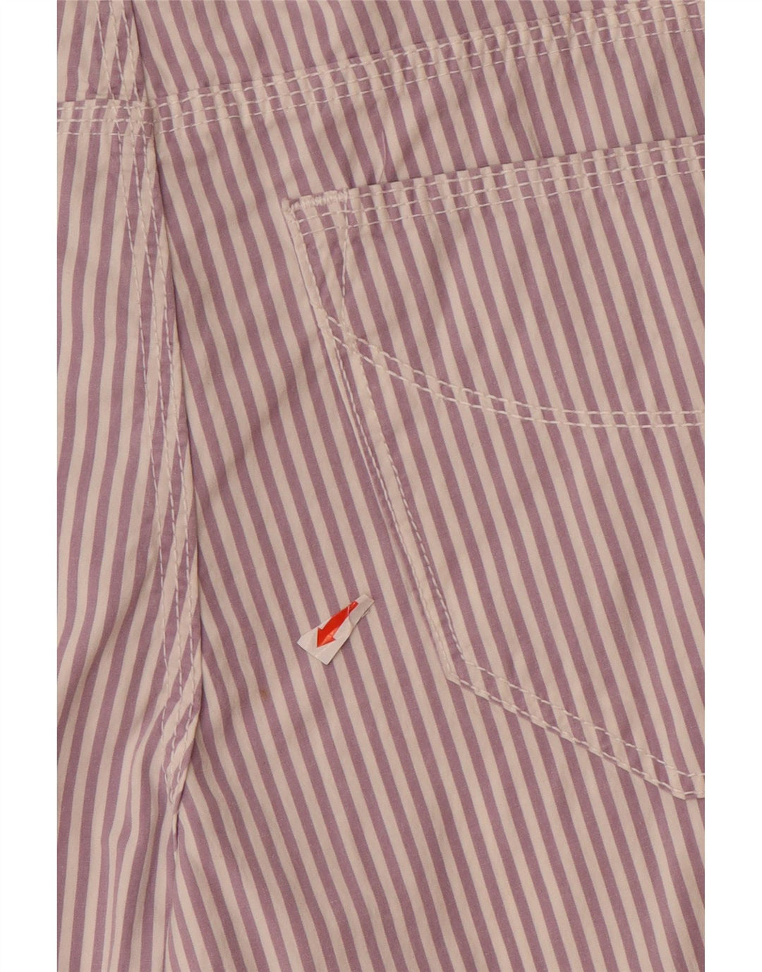 Calça feminina casual reta SIVIGLIA W31 L33 algodão listrado roxo