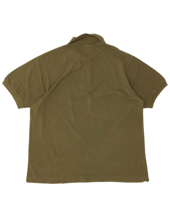 Camisa polo masculina LACOSTE tamanho 5 grande algodão cáqui