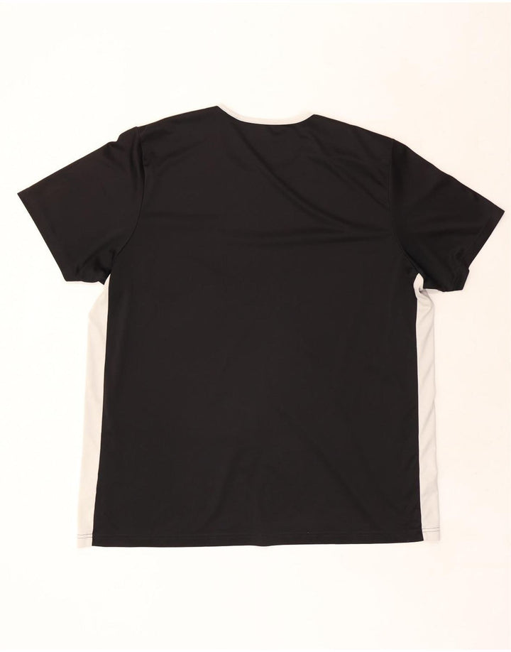 Camiseta Adidas Climalite Masculina Top 2XL Preto Colorblock
