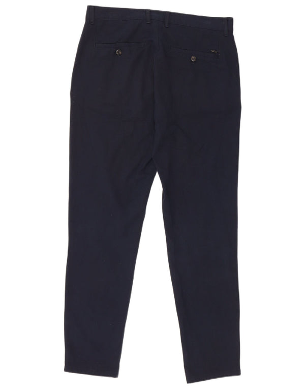 Zara Mens Slim Chino Calças EU 40 Médio W31 L29 Azul Marinho