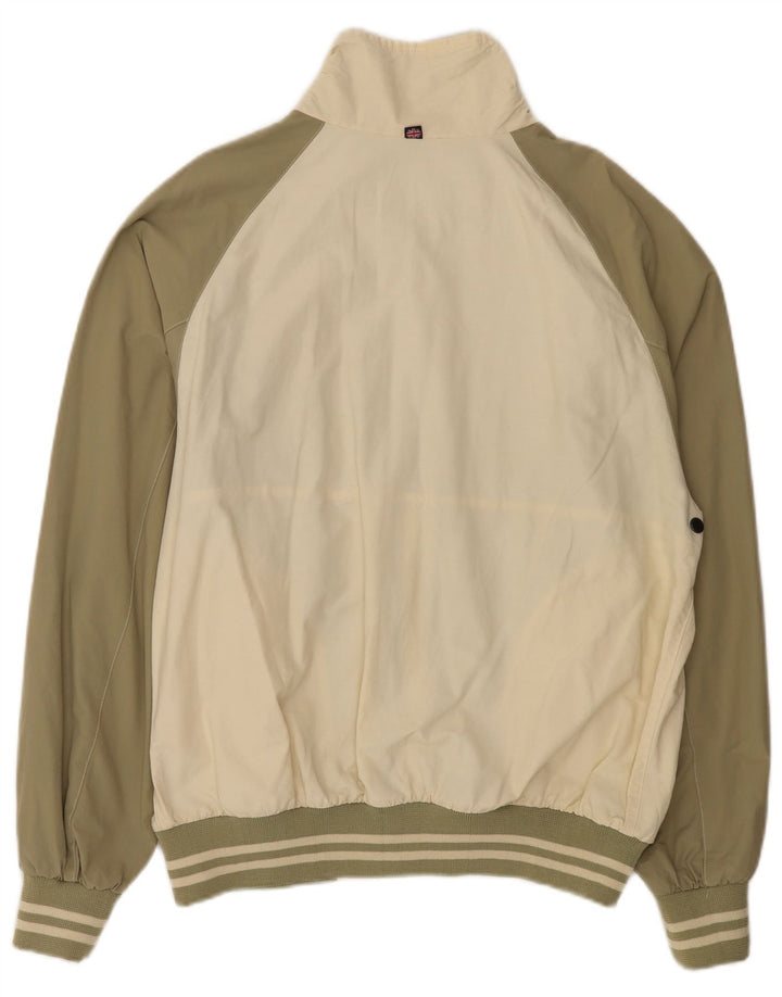 Jaqueta bomber masculina Henri Lloyd Reino Unido 40 grande bloco colorido cáqui