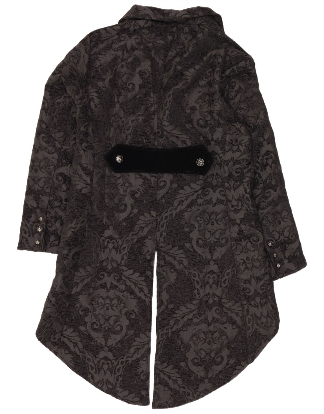 Jaqueta Blazer Feminina Vintage UK 20 2XL Preto Paisley