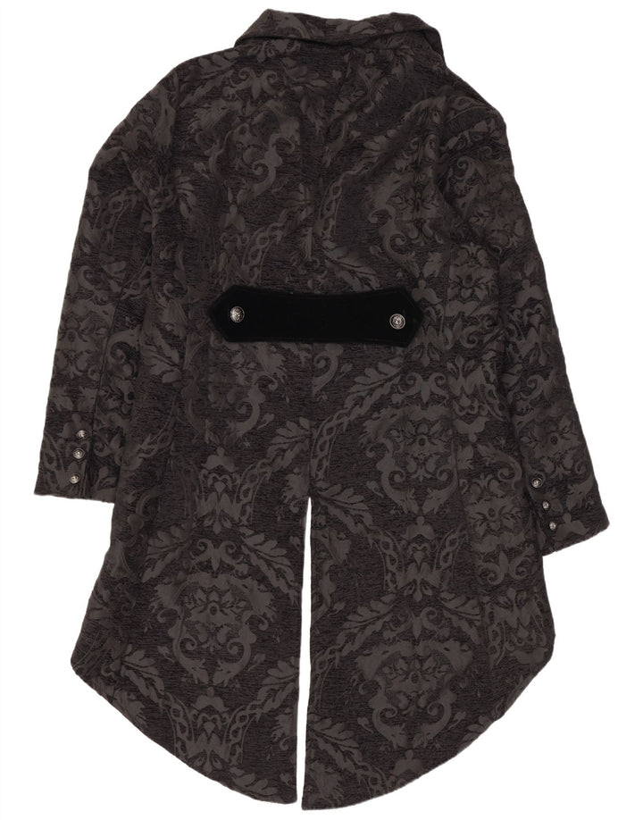 Jaqueta Blazer Feminina Vintage UK 20 2XL Preto Paisley