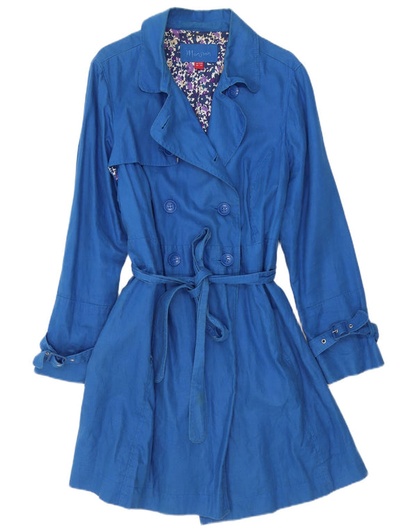 Trench Coat feminino Monsoon UK 20 2XL linho azul