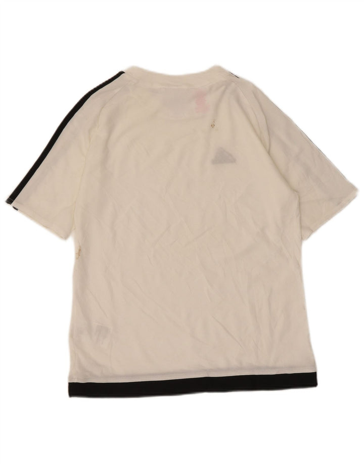 Camiseta Adidas Boys Climalite Top 11-12 Anos Branco Colorblock Poliéster