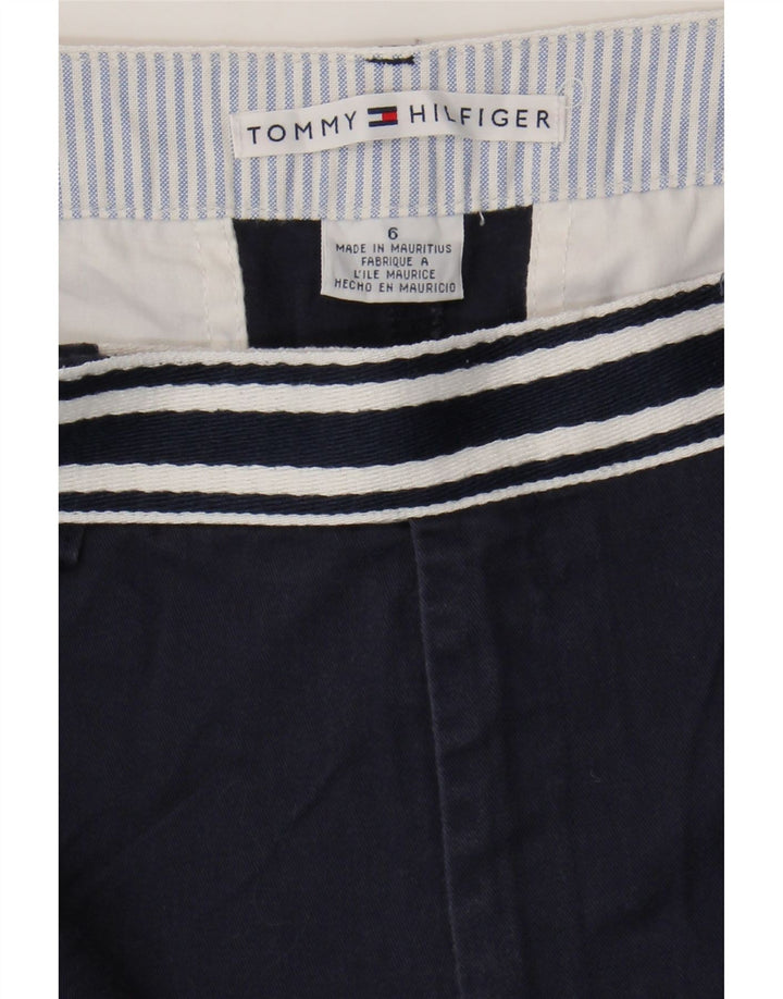Shorts Chino feminino TOMMY HILFIGER EUA 6 médio W30 azul marinho